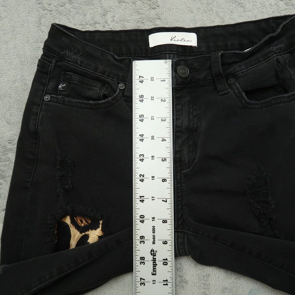 KanCan Jeans Junior's Size 7/27 Black Low-Rise Skinny 29" Inseam Distressed - Picture 8 of 16